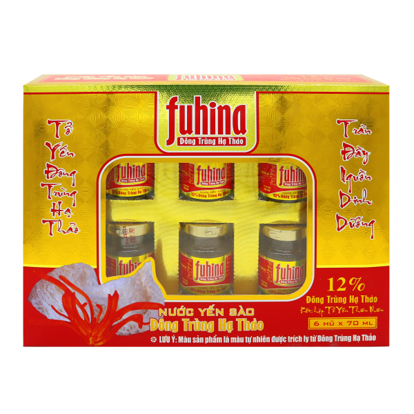 nước yến sào fuhina 12% Đông trùng hạ thảo