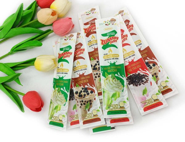 kẹo thạch trà sữa trân châu zummy jelly túi 33 thanh