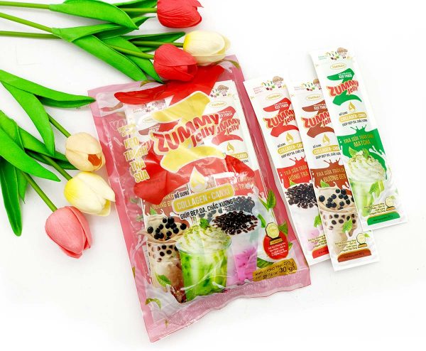 kẹo thạch trà sữa trân châu zummy jelly túi 33 thanh