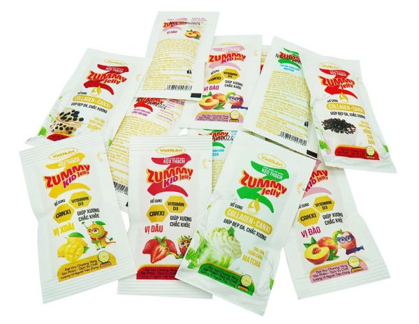 túi 8 gói kẹo thạch zummy jelly ( trái cây & trà sữa )